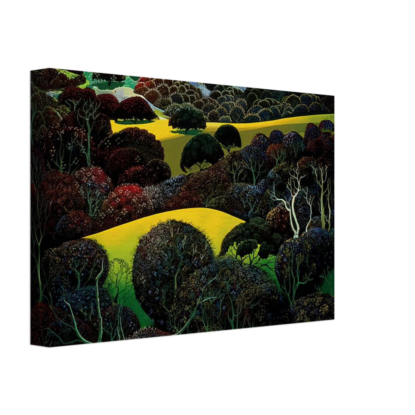 Eyvind Earle - Santa Ynez Memories Canvas - 70x100 cm / 28x40 inches-canvas