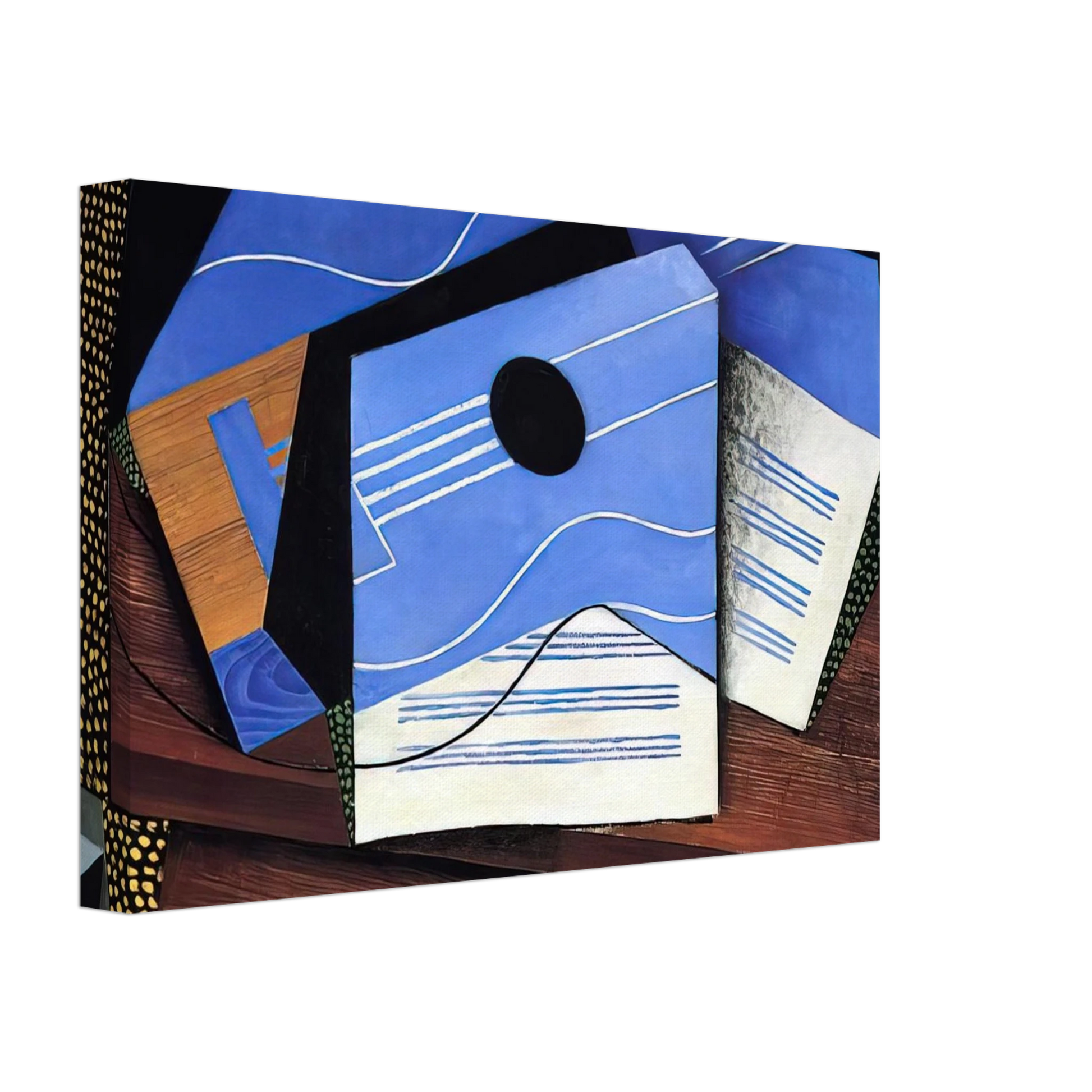 Juan Gris - GUITAR ON A TABLE 1915 Canvas - 70x100 cm / 28x40 inches-canvas