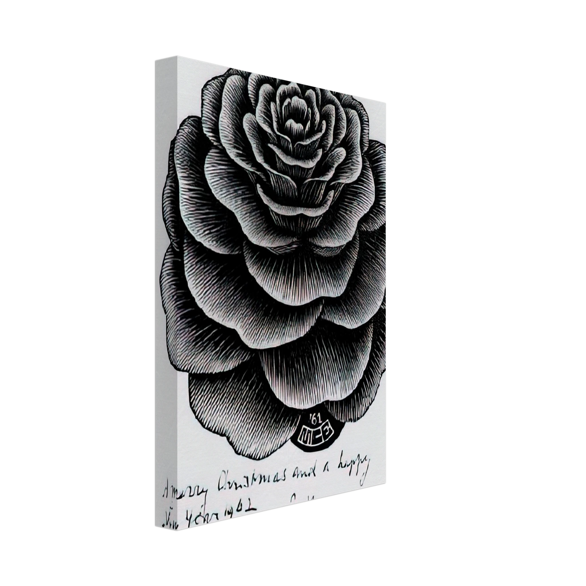 MC Escher - MERRY CHRISTMAS HAPPY NEW YEAR Canvas - 70x100 cm / 28x40 inches-canvas