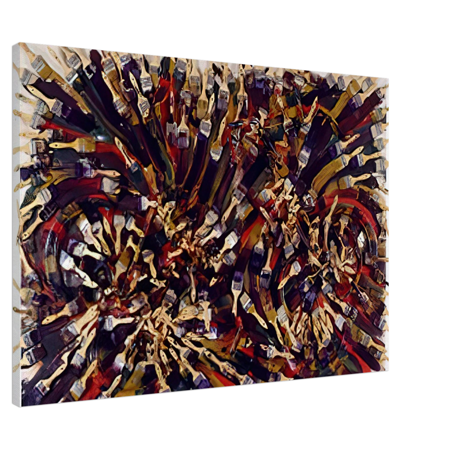 Arman - Untitled - 1995 Canvas - 20x30 cm / 8x12 inches-canvas