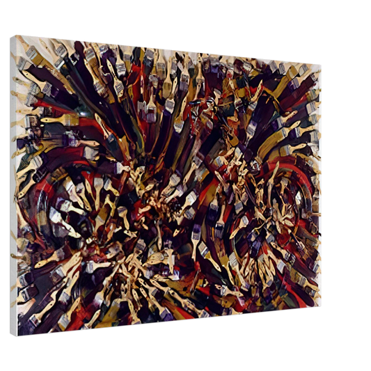 Arman - Untitled - 1995 Canvas - 20x30 cm / 8x12 inches-canvas