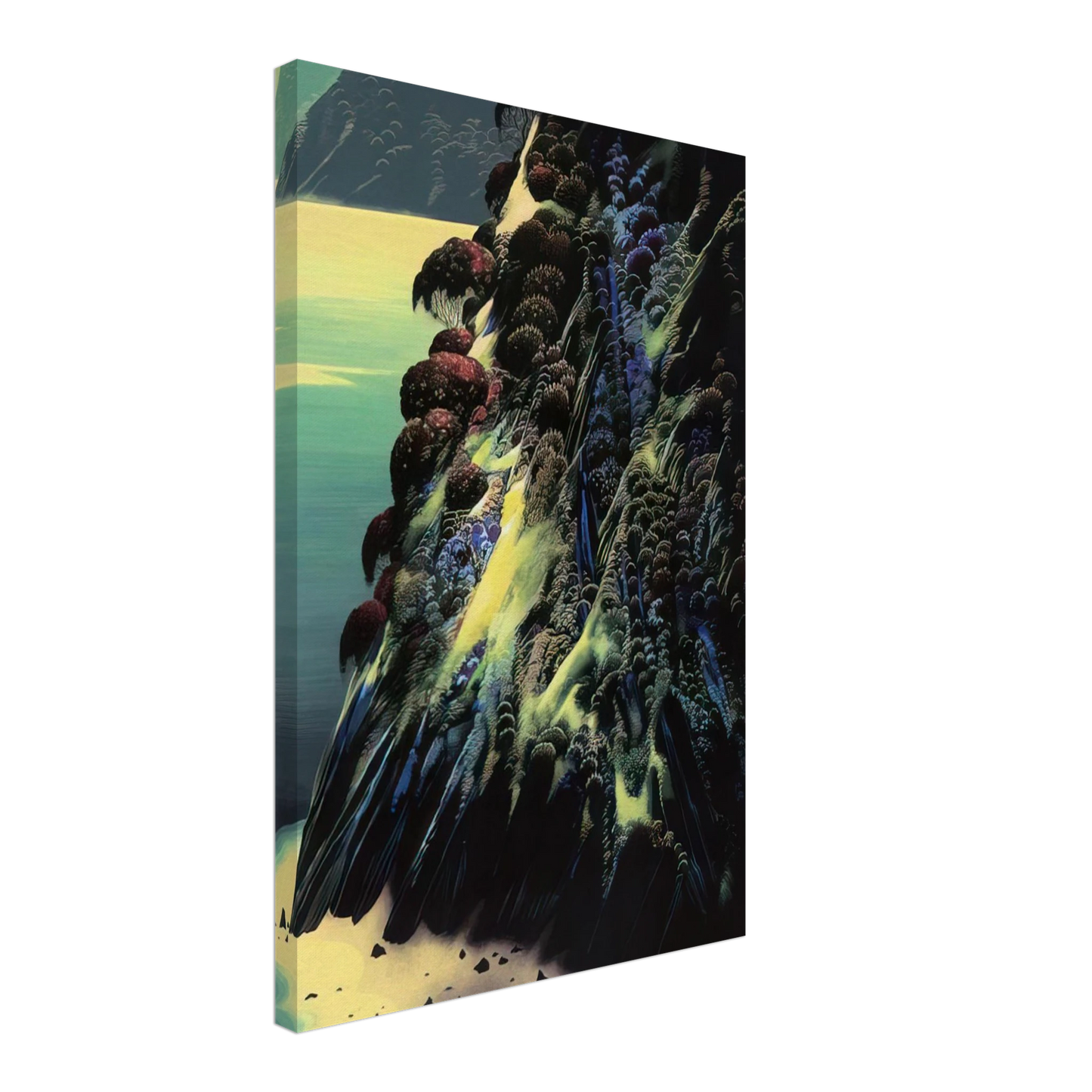 Eyvind Earle - Big Sur Poem Canvas - 70x100 cm / 28x40 inches-canvas