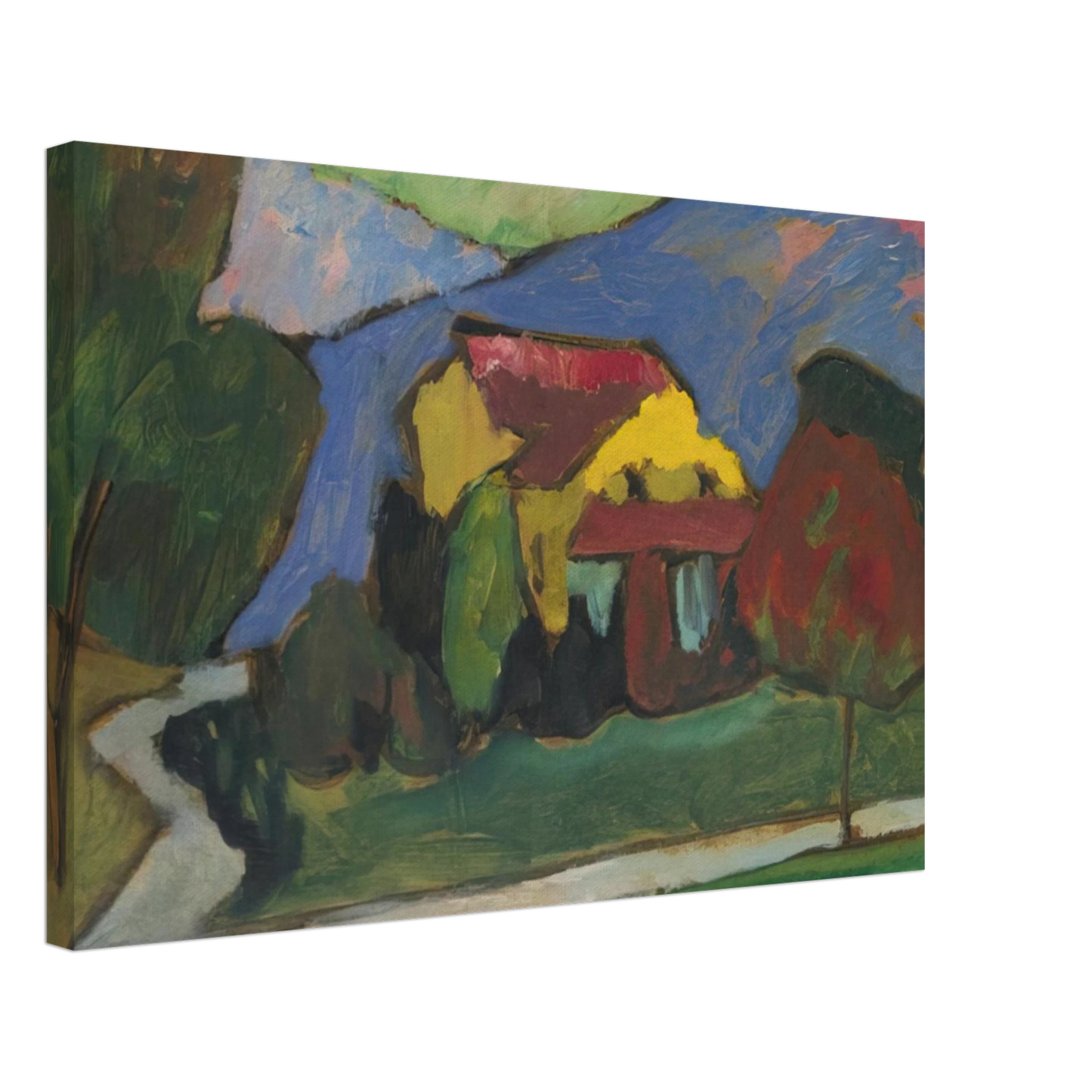 Gabriele Munter - THE YELLOW HOUSE 1908 Canvas - 40x60 cm / 16x24 inches-canvas