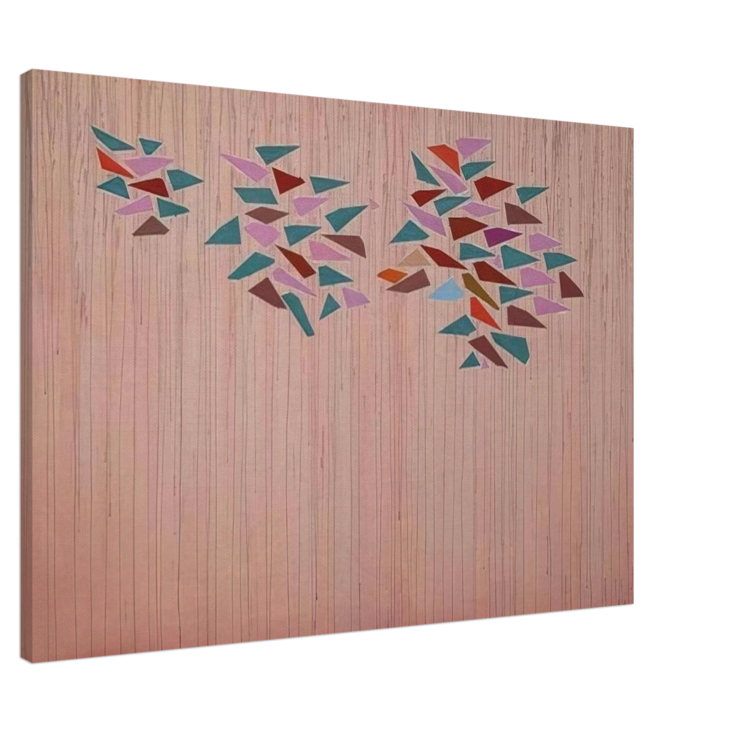 Robert Goodnough - Colors on Gray Pink - 1976 Canvas - 20x30 cm / 8x12 inches-canvas