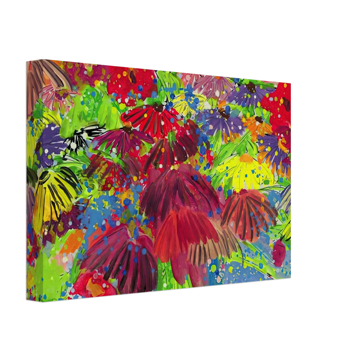 Walasse Ting - I Love Chrysanthemums - 2000 Canvas - 40x60 cm / 16x24 inches-canvas