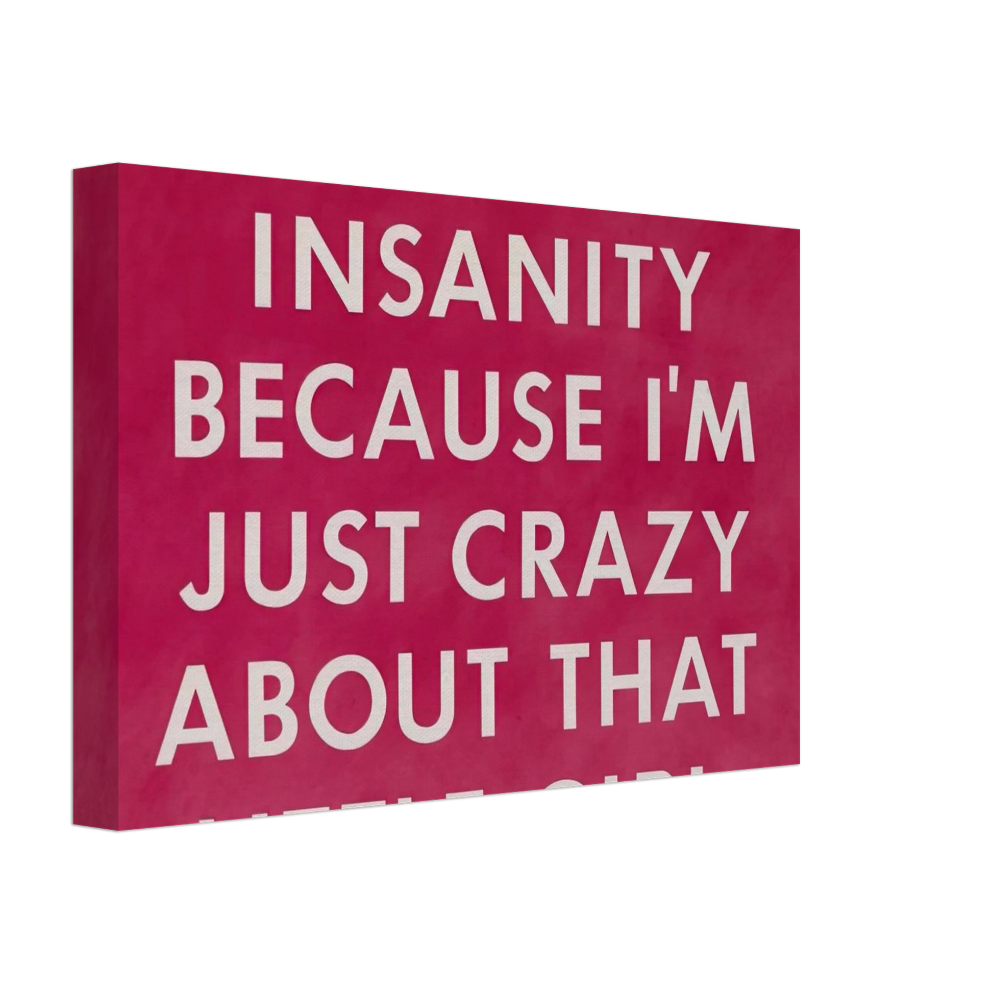 Edward Ruscha - I PLEAD INSANITY BECAUSE I M JUST CRAZY ABOUT THAT GIRL 1976 Canvas - 70x100 cm / 28x40 inches-canvas