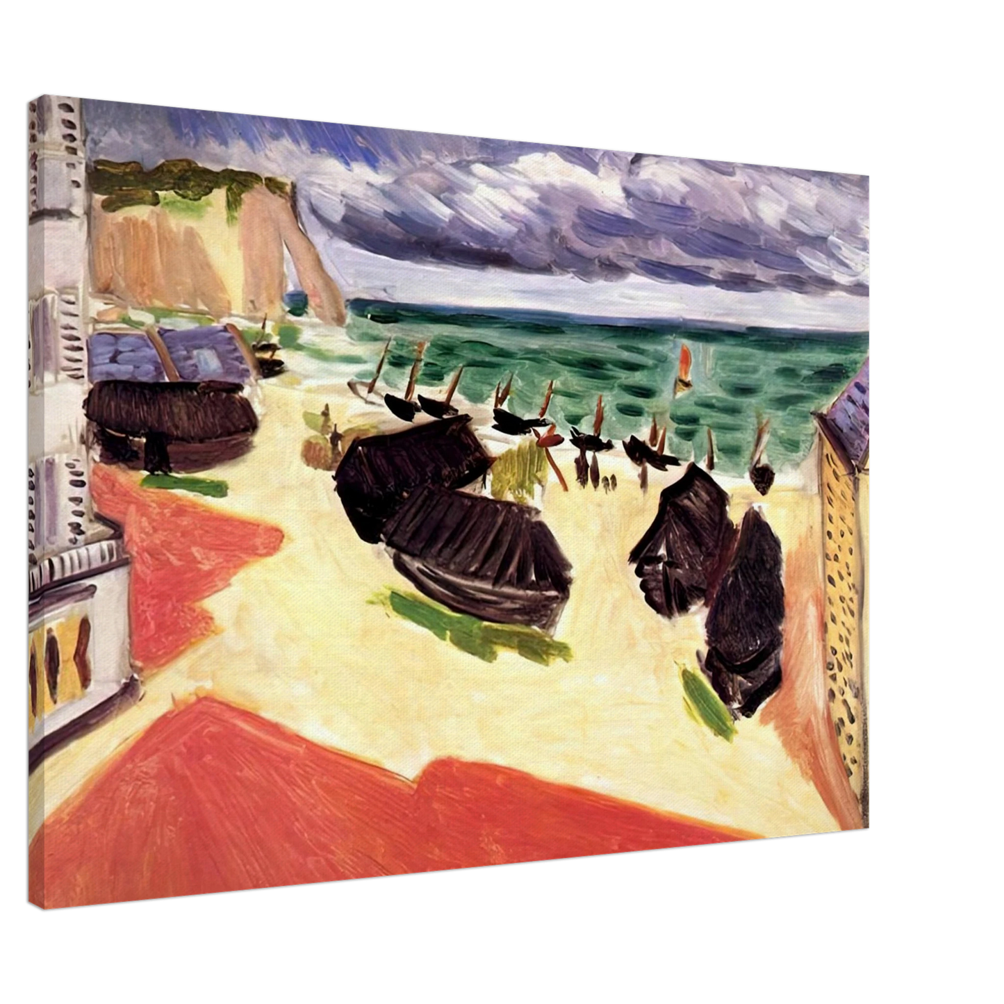 Henri Matisse - FISHING BOATS IN WINTER ETRETAT 1921 Canvas - 20x30 cm / 8x12 inches-canvas