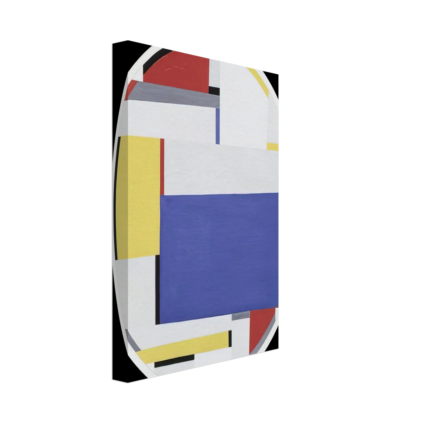 Fritz Glarner - Relational Painting, Tondo #40 - 1956 Canvas - 40x60 cm / 16x24 inches-canvas