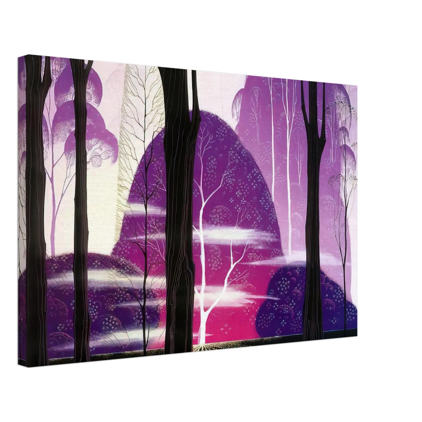 Eyvind Earle - Purple Dawn Canvas - 70x100 cm / 28x40 inches-canvas