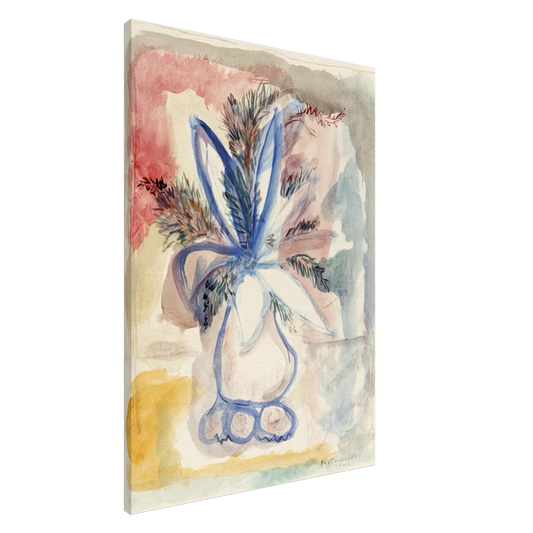 Rene Portocarrero - FLOWER VASE 1942 Canvas - 20x30 cm / 8x12 inches-canvas