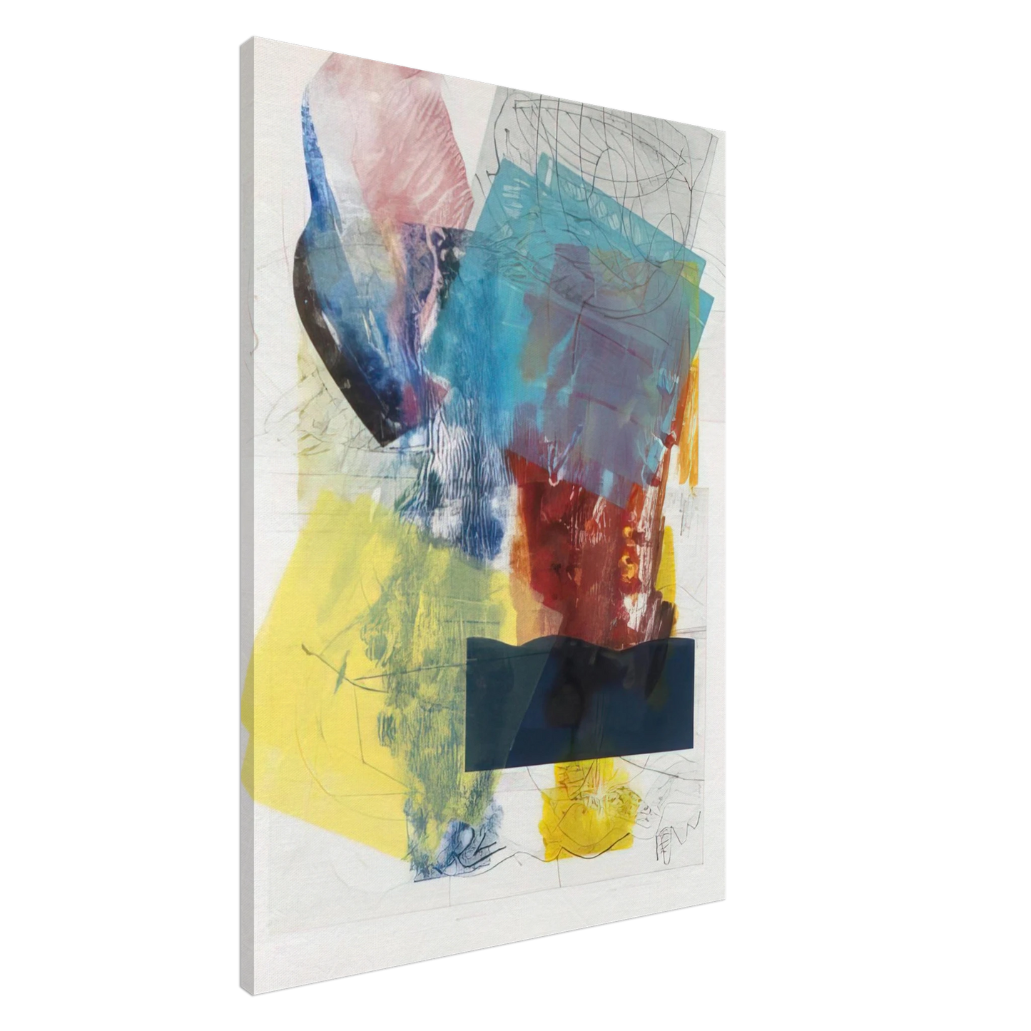 Sam Gilliam - Aviation 3 Canvas - 20x30 cm / 8x12 inches-canvas