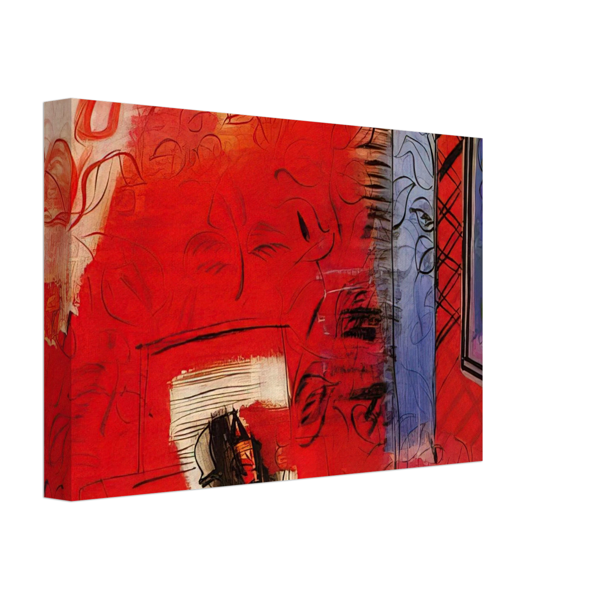 Raoul Dufy - STILL LIFE WITH VIOLIN HOMMAGE TO BACH 1952 Canvas - 70x100 cm / 28x40 inches-canvas