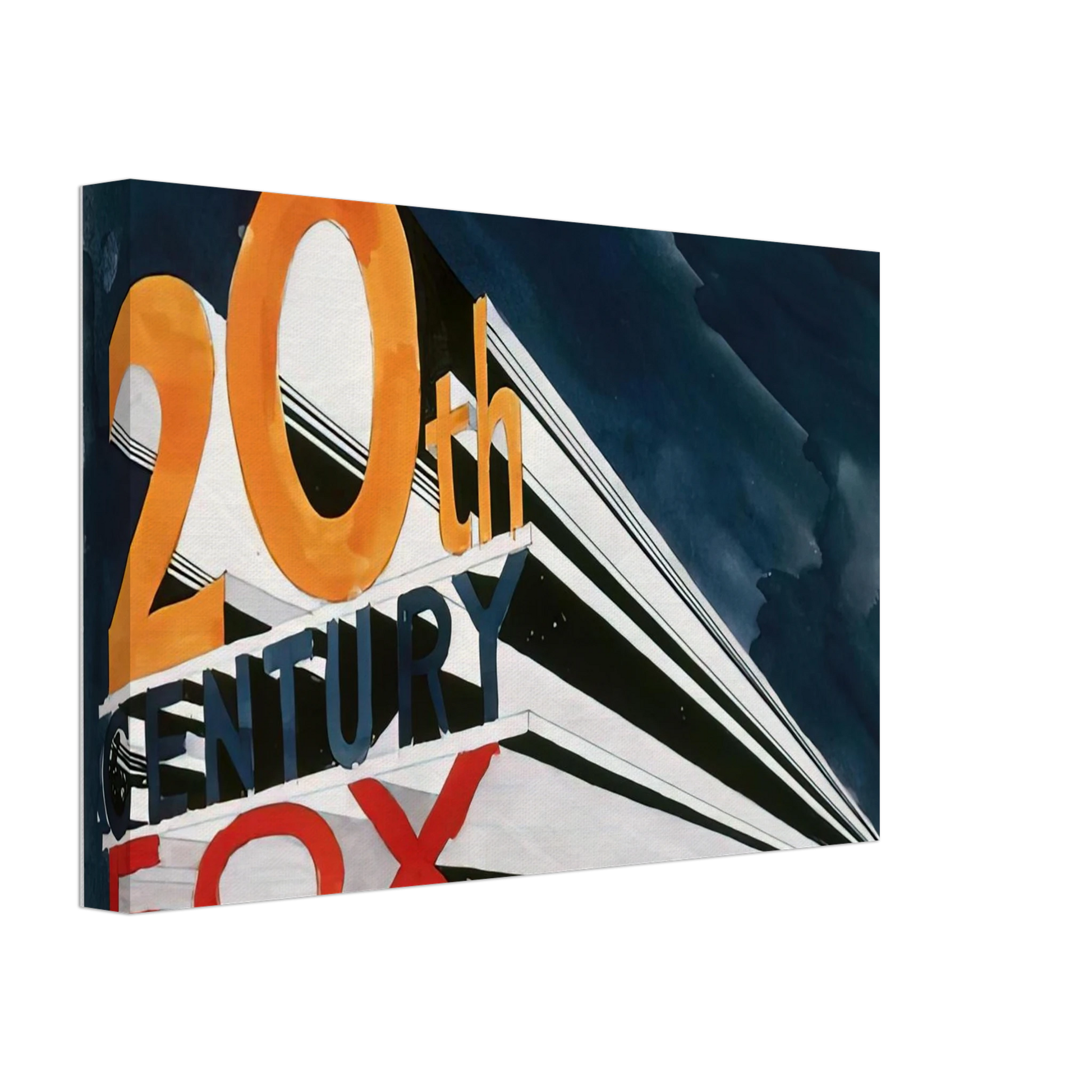 Edward Ruscha - 20TH CENTURY FOX 1962 Canvas - 70x100 cm / 28x40 inches-canvas