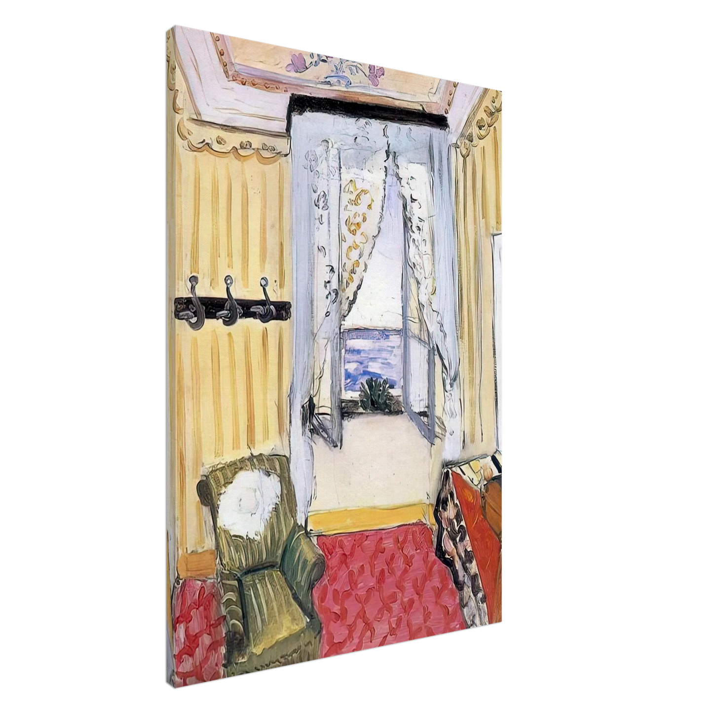 Henri Matisse - MY ROOM AT THE BEAU RIVAGE 1918 Canvas - 20x30 cm / 8x12 inches-canvas