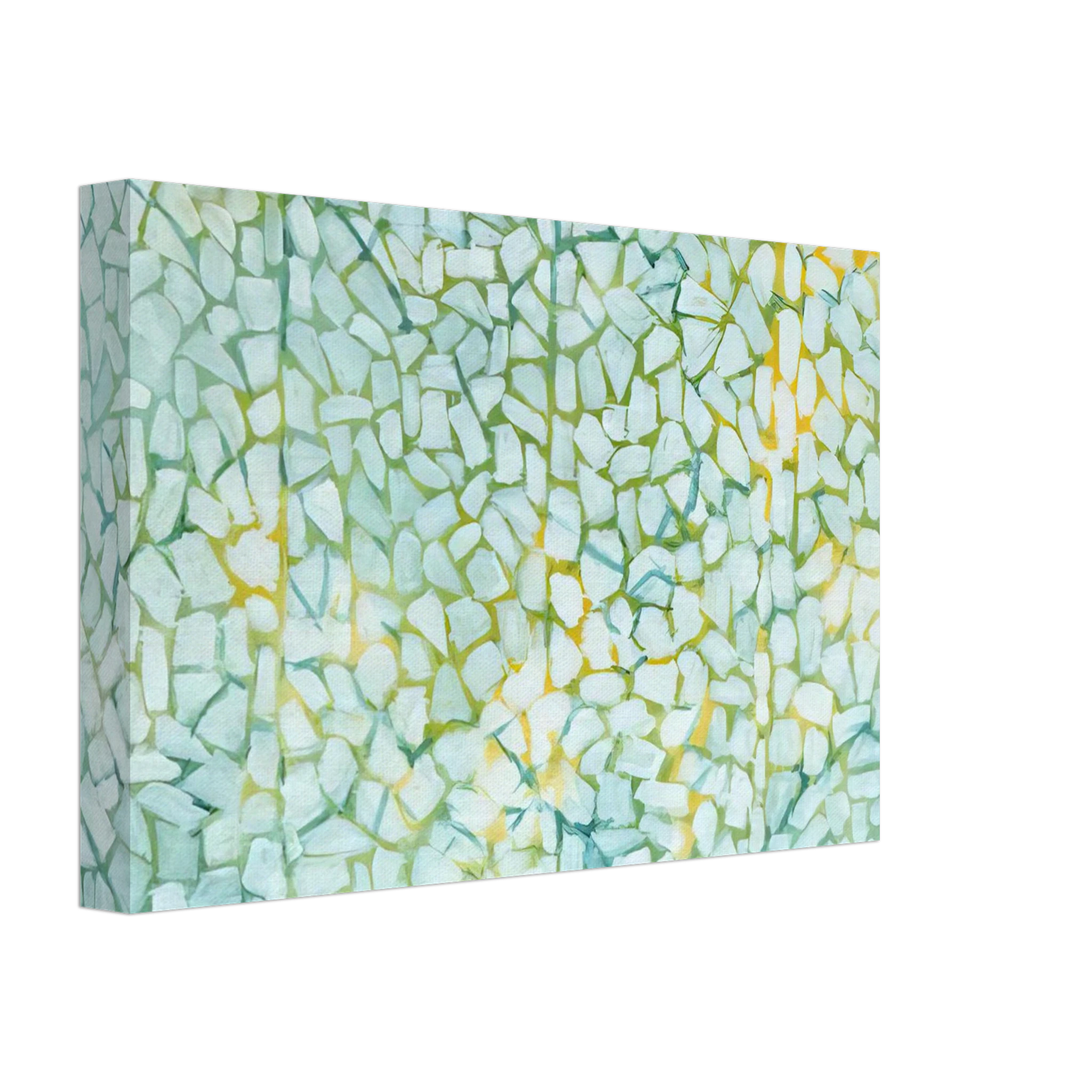 Alma Woodsey Thomas - WHITE DAISIES RHAPSODY 1973 Canvas - 70x100 cm / 28x40 inches-canvas