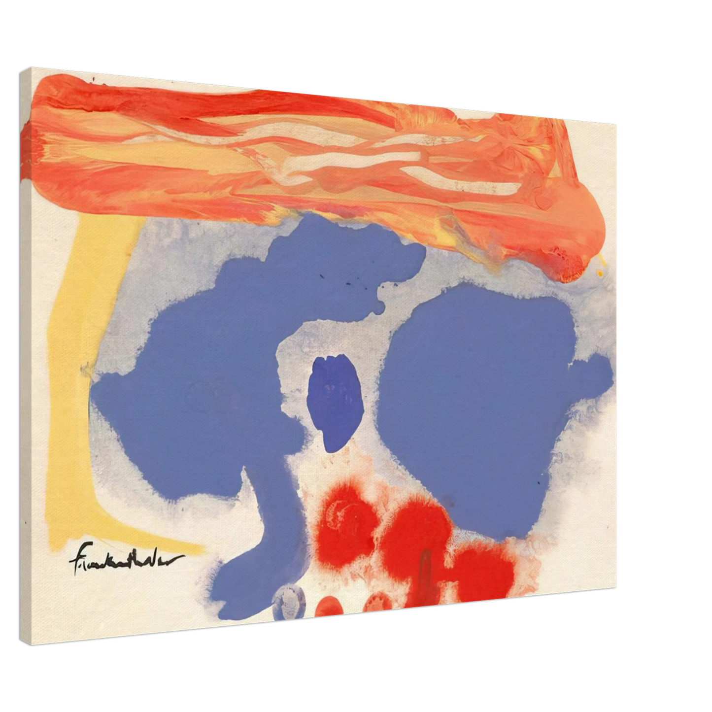 Helen Frankenthaler - Summerscene, Provincetown - 1961 Canvas - 20x30 cm / 8x12 inches-canvas