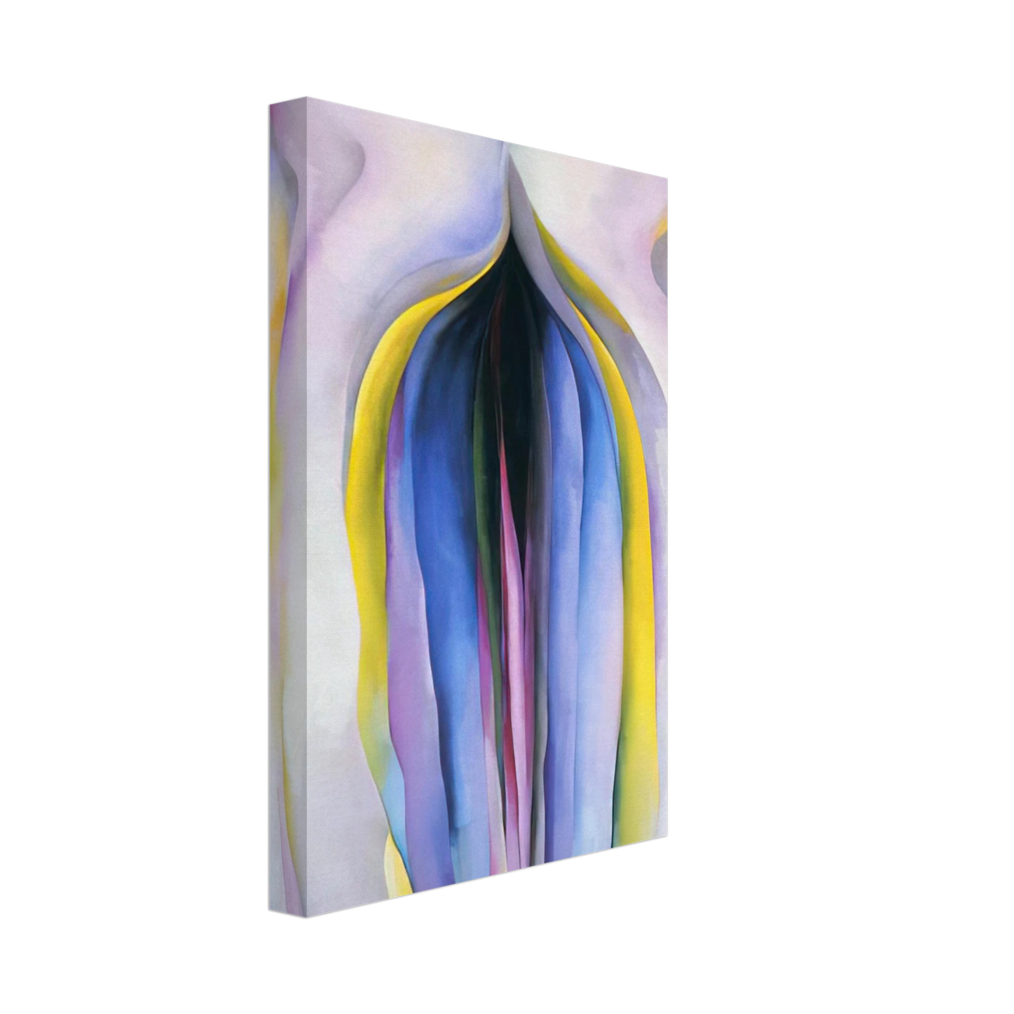 Georgia O'Keeffe - Grey Line With Black, Blue And Yellow Canvas - 70x100 cm / 28x40 inches-canvas