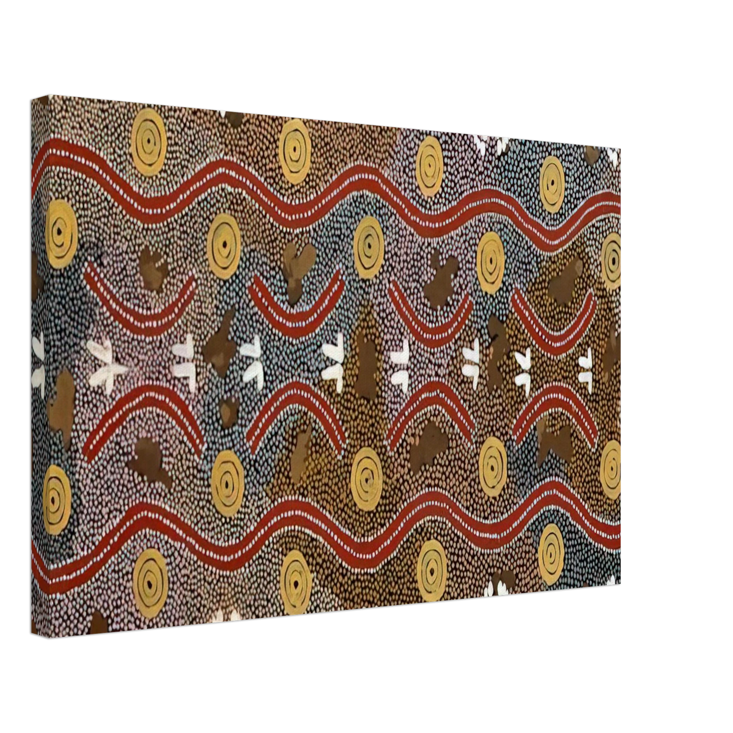 Clifford Possum Tjapaltjarri - Possum Dreaming - Native Art Canvas - 70x100 cm / 28x40 inches-canvas