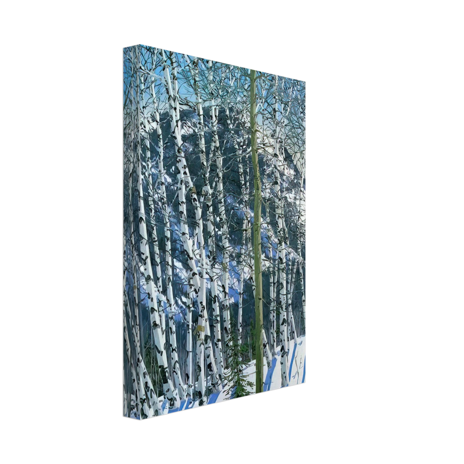 Neil Welliver - Birches - 2005 Canvas - 40x60 cm / 16x24 inches-canvas