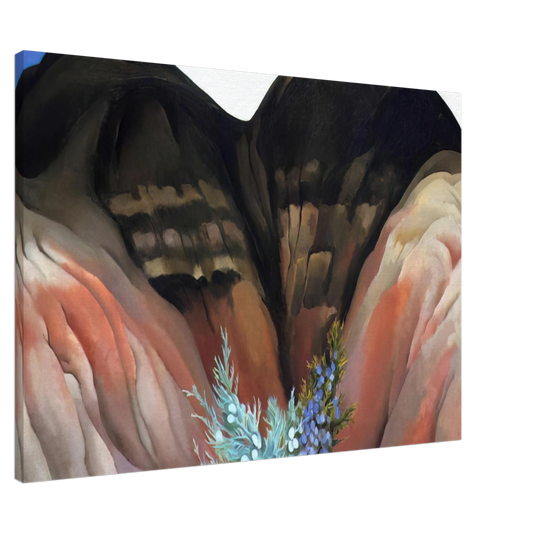 Georgia O'Keeffe - Black Hills with Cedar Canvas - 20x30 cm / 8x12 inches-canvas