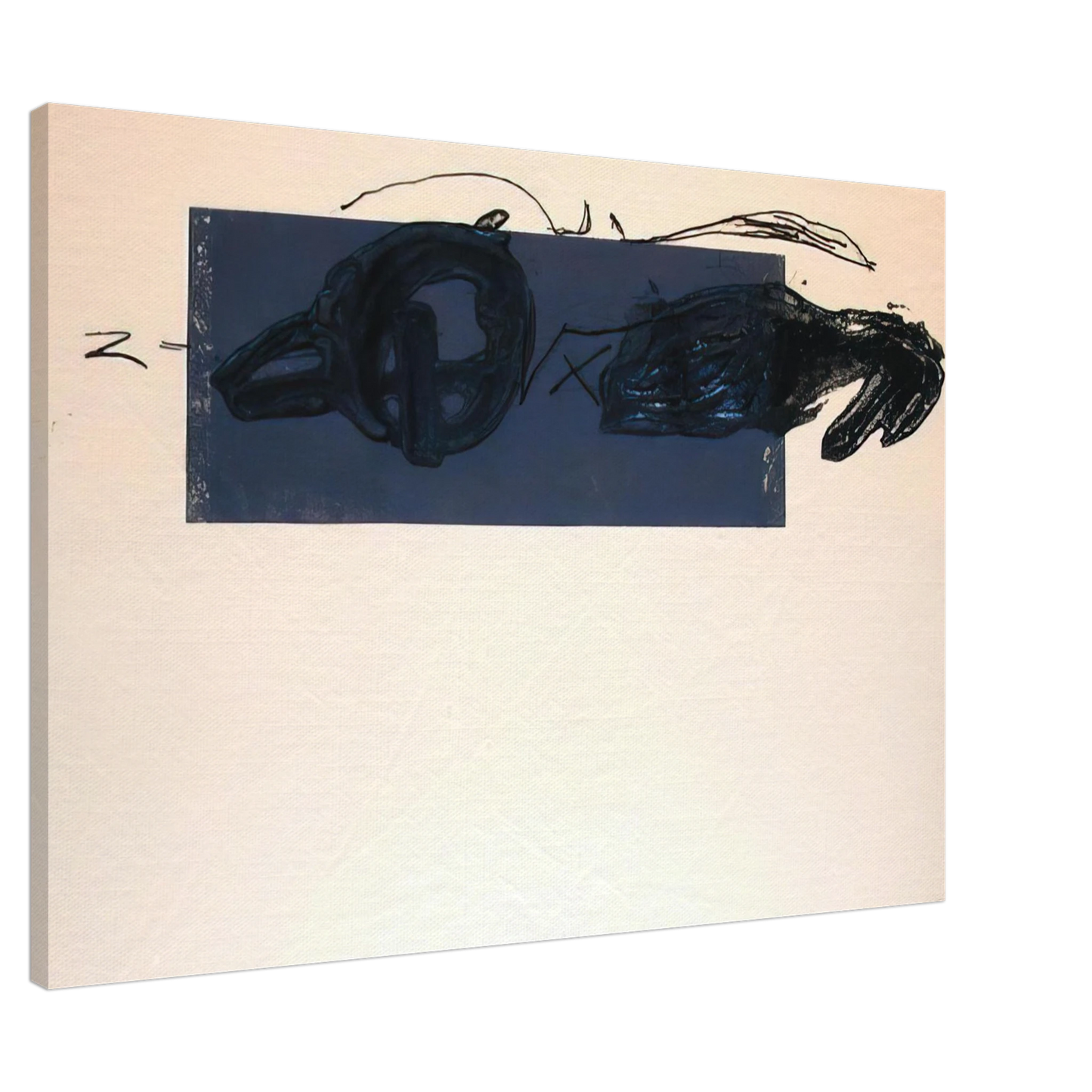 Antoni Tapies - Z 1981 Canvas - 20x30 cm / 8x12 inches-canvas