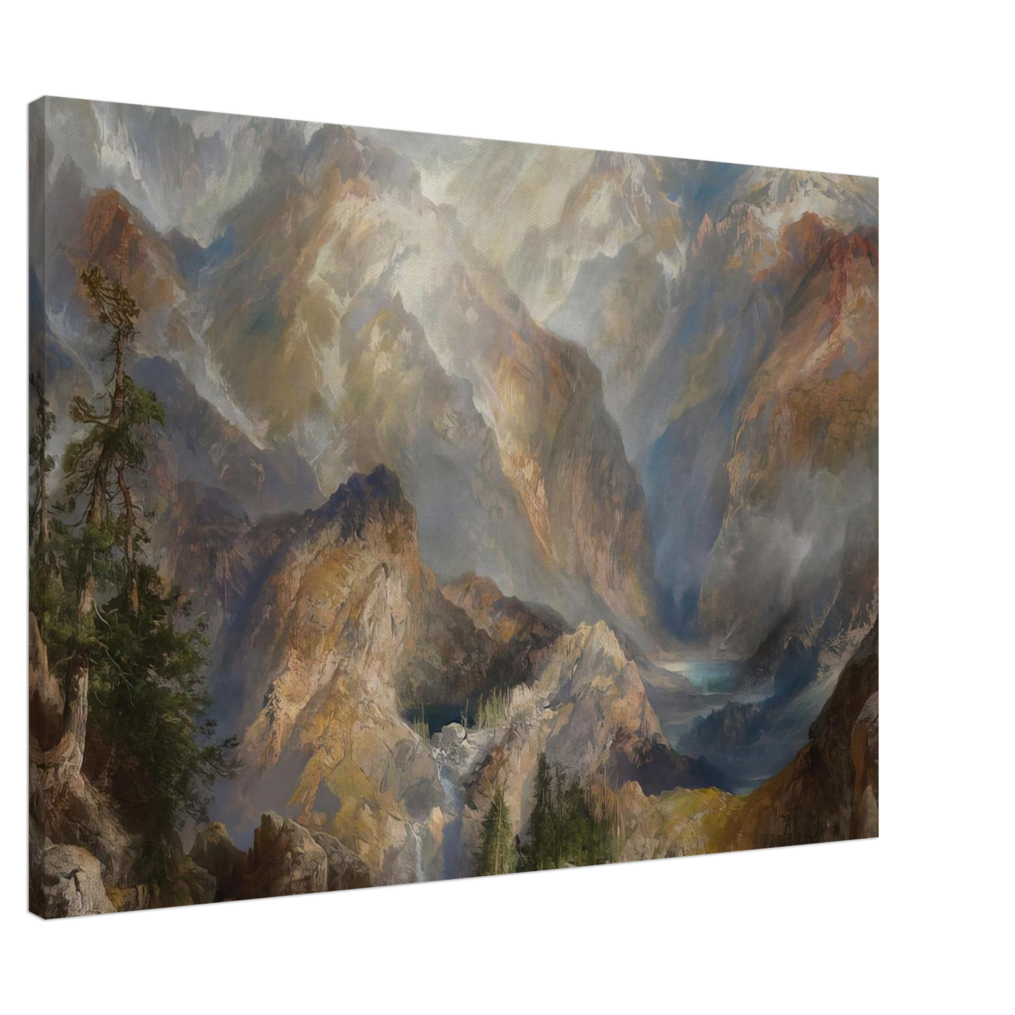 Thomas Moran - Morning in the Sierras Canvas - 20x30 cm / 8x12 inches-canvas