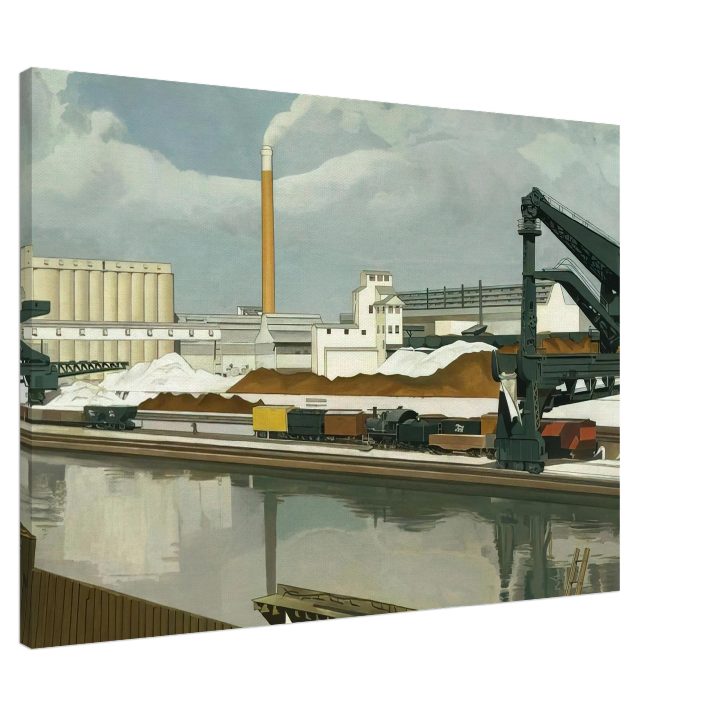 Charles Sheeler - American Landscape - 1930 Canvas - 20x30 cm / 8x12 inches-canvas