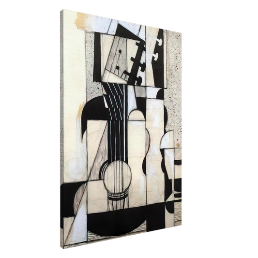 Juan Gris - STILL LIFE WITH GUITAR 1913 Canvas - 20x30 cm / 8x12 inches-canvas