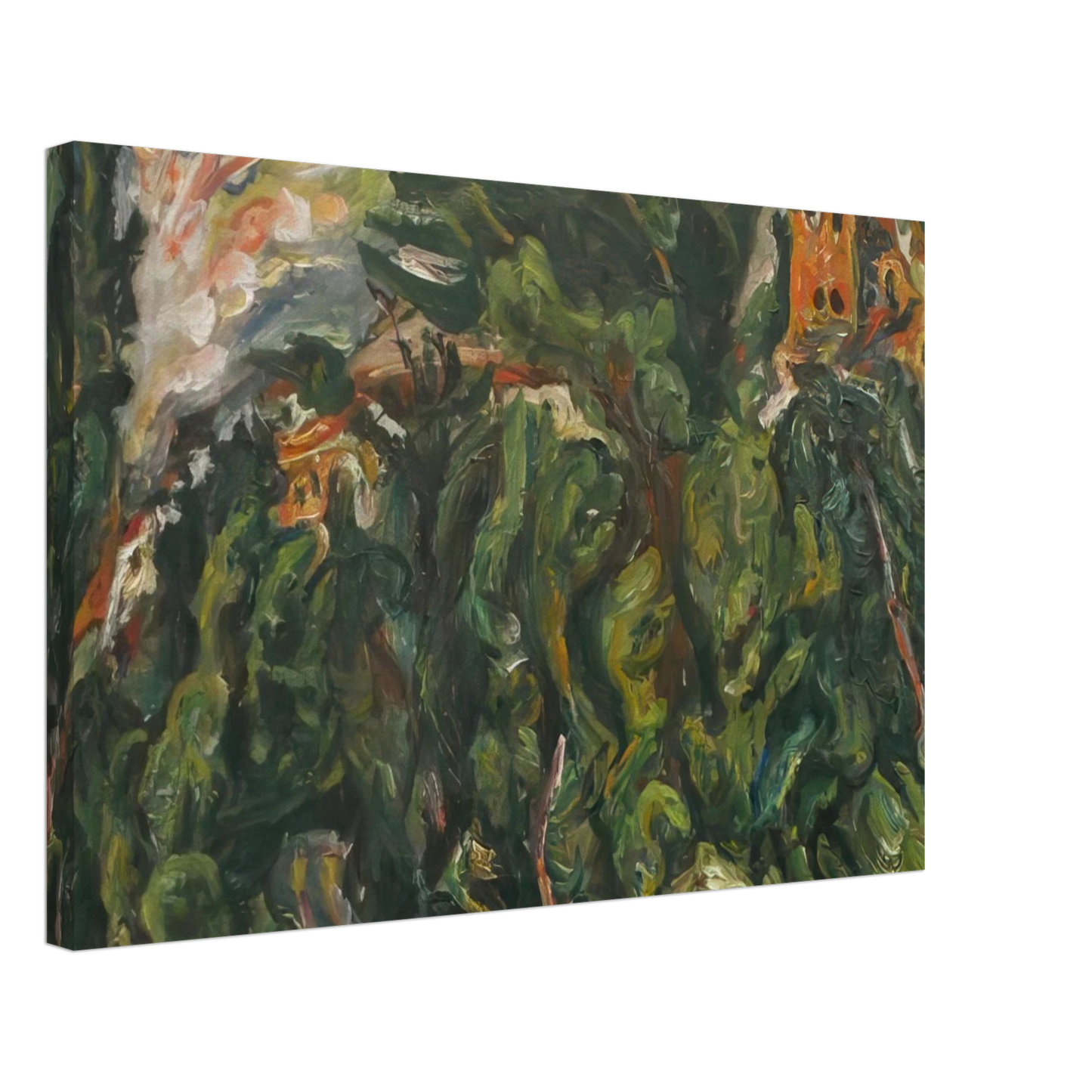 Chaim Soutine - THE RED CASTLE OF CERET 1919 Canvas - 40x60 cm / 16x24 inches-canvas