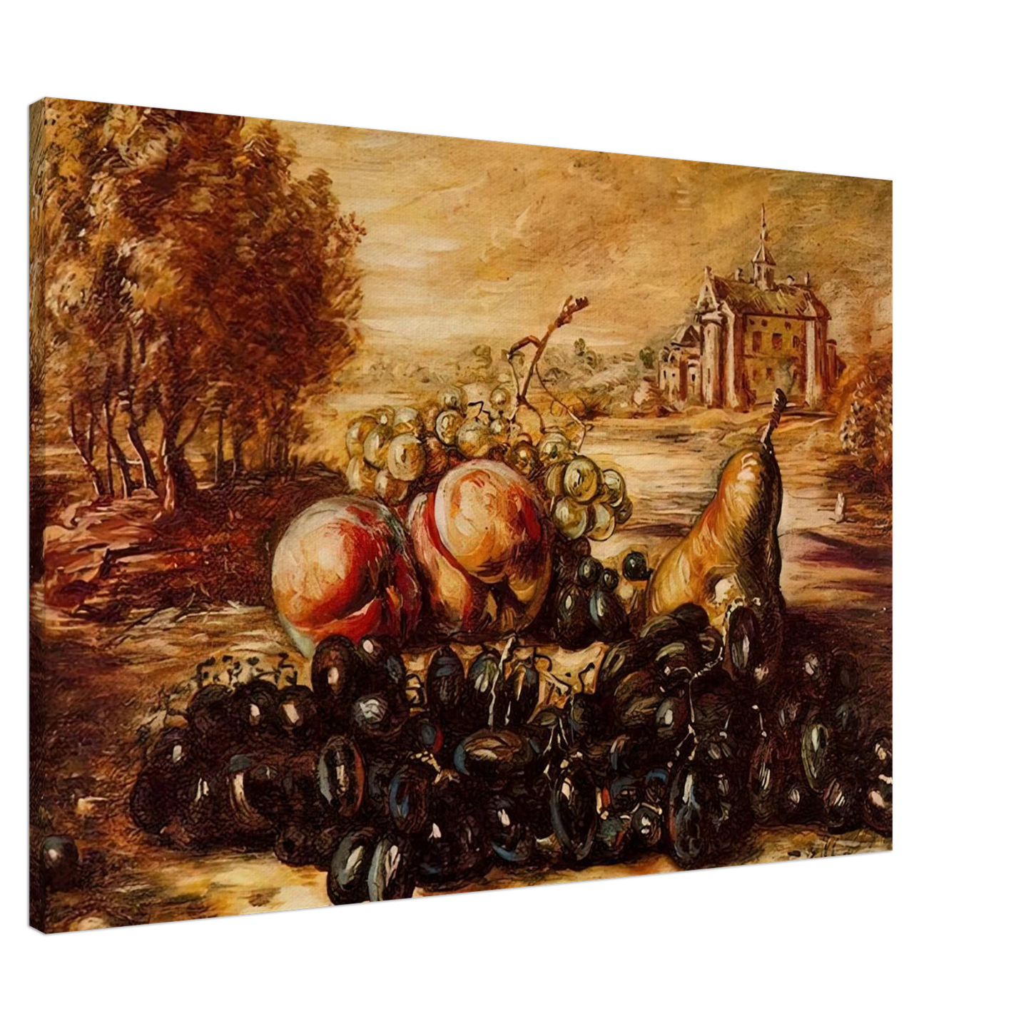 Giorgio de Chirico - BLACK GRAPE Canvas - 20x30 cm / 8x12 inches-canvas