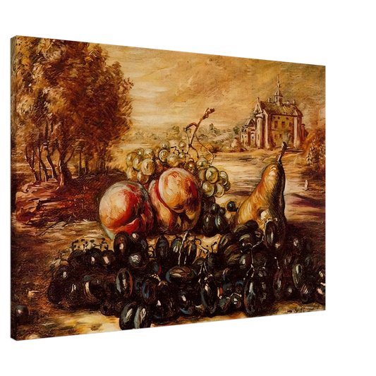 Giorgio de Chirico - BLACK GRAPE Canvas - 20x30 cm / 8x12 inches-canvas