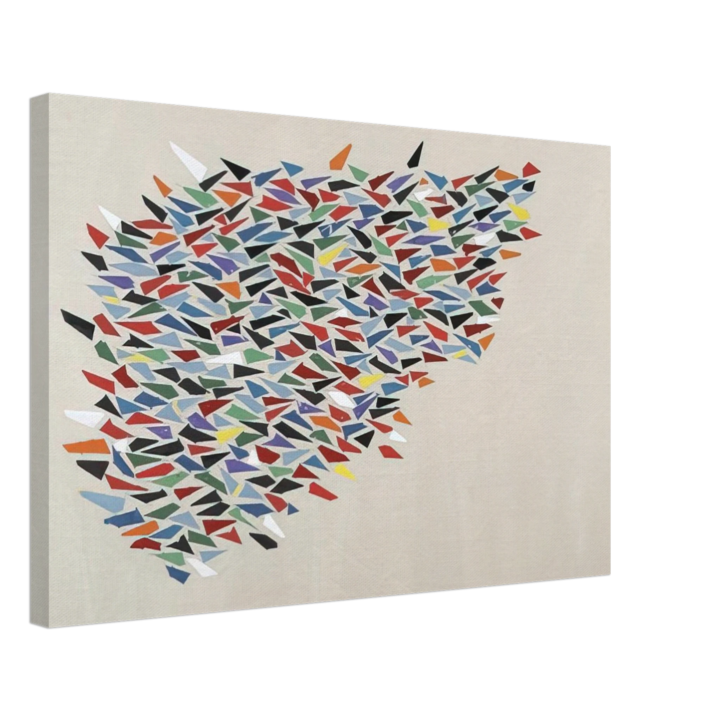 Robert Goodnough - Color Shapes on Gray - 1979 Canvas - 40x60 cm / 16x24 inches-canvas