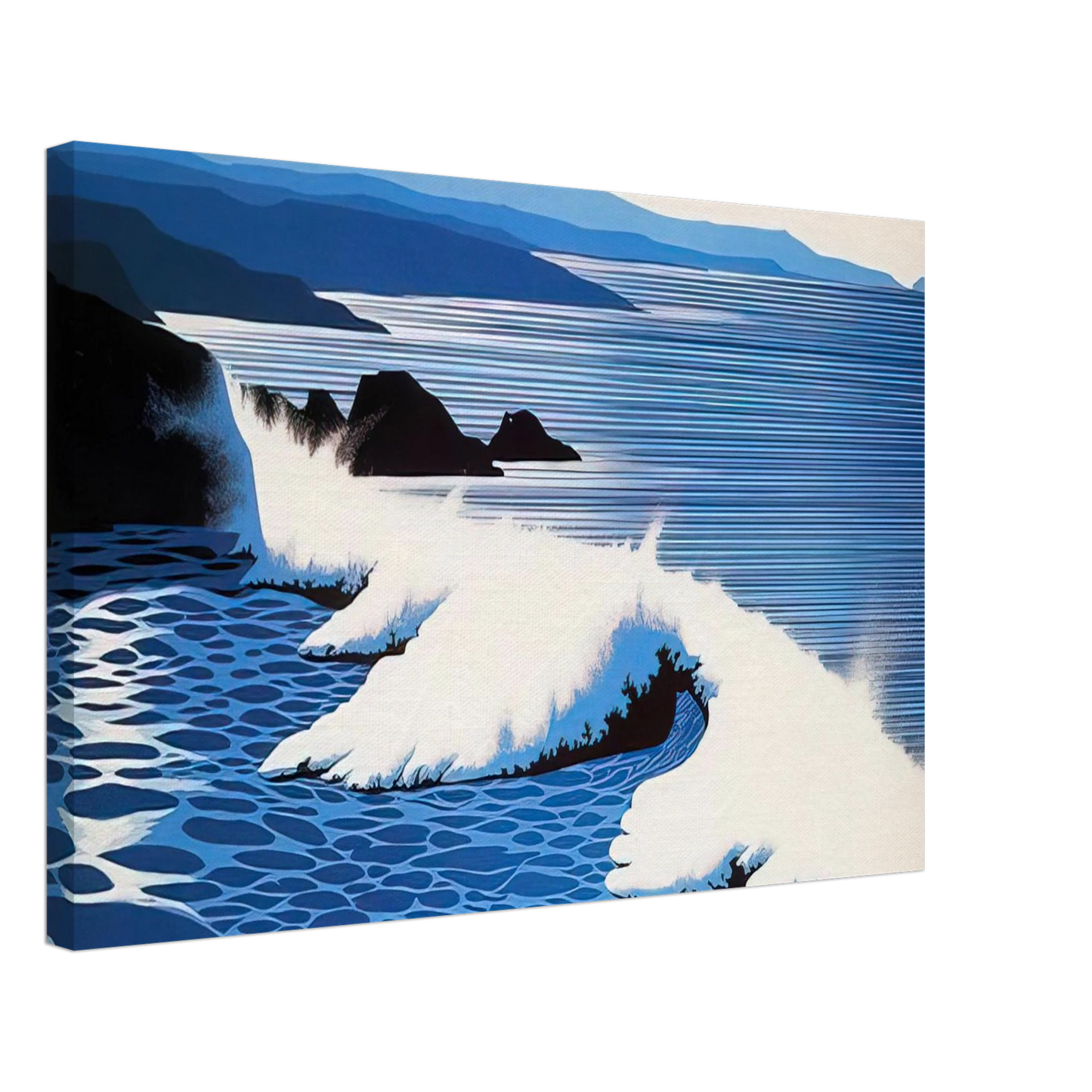 Eyvind Earle - The Wave Canvas - 40x60 cm / 16x24 inches-canvas