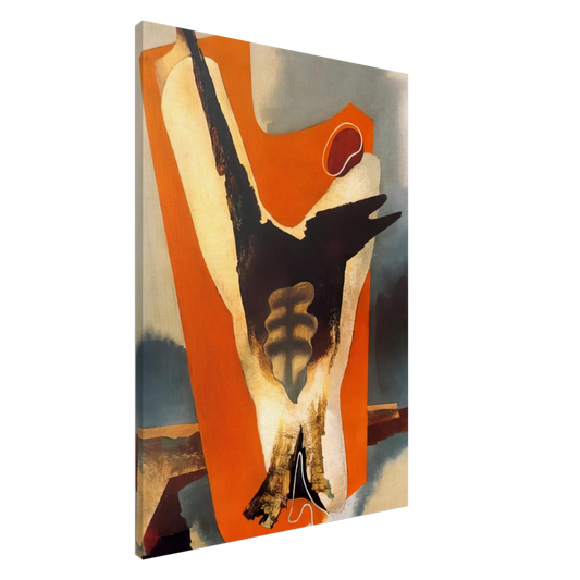 Enrico Prampolini - THE FUNERAL OF ROMANTICISM AESTHETIC TRANSFIGURATION 1934 Canvas - 20x30 cm / 8x12 inches-canvas