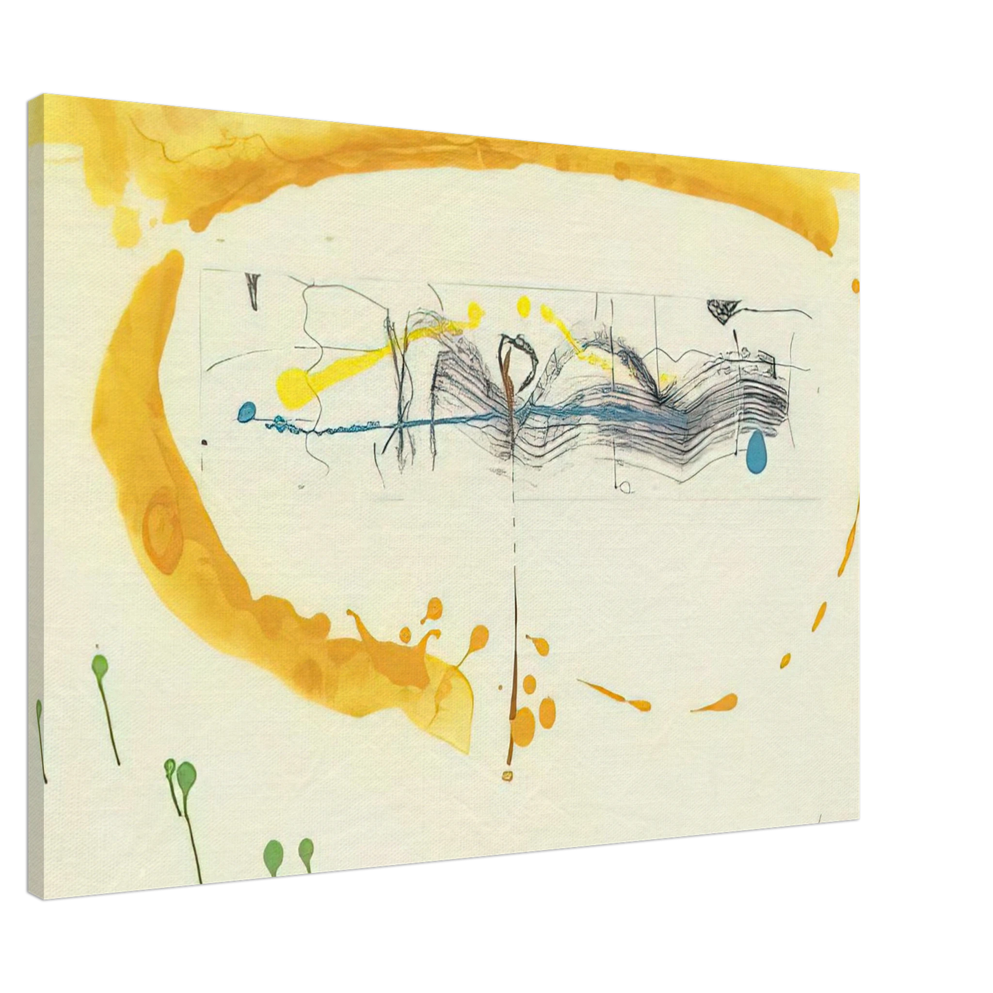 Helen Frankenthaler - Making Music - 2000 Canvas - 20x30 cm / 8x12 inches-canvas