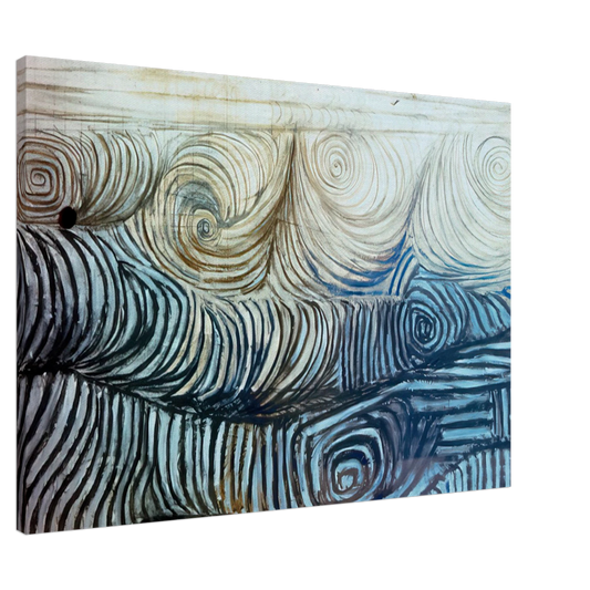 Victor Pasmore - THE WAVE 1950 Canvas - 20x30 cm / 8x12 inches-canvas