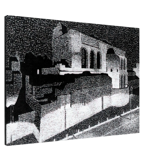 MC Escher - NOCTURNAL ROME BASILICA OF CONSTANTINE Canvas - 20x30 cm / 8x12 inches-canvas