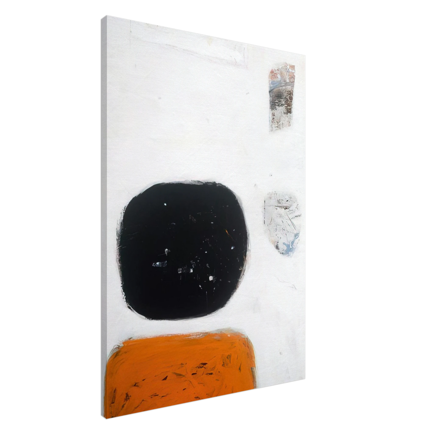 William Scott - Orange, Black and White - 1960 Canvas - 20x30 cm / 8x12 inches-canvas