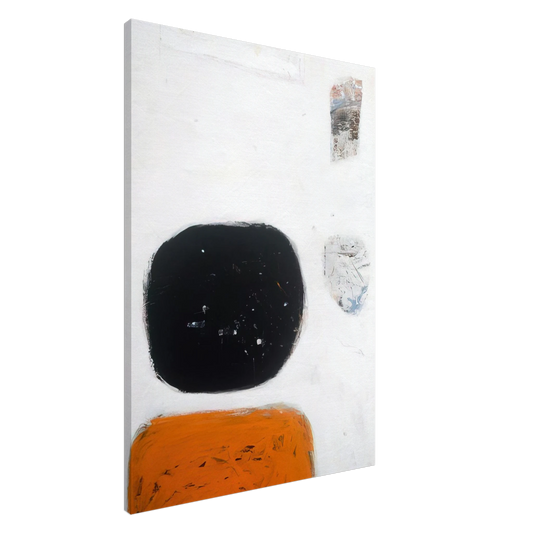 William Scott - Orange, Black and White - 1960 Canvas - 20x30 cm / 8x12 inches-canvas