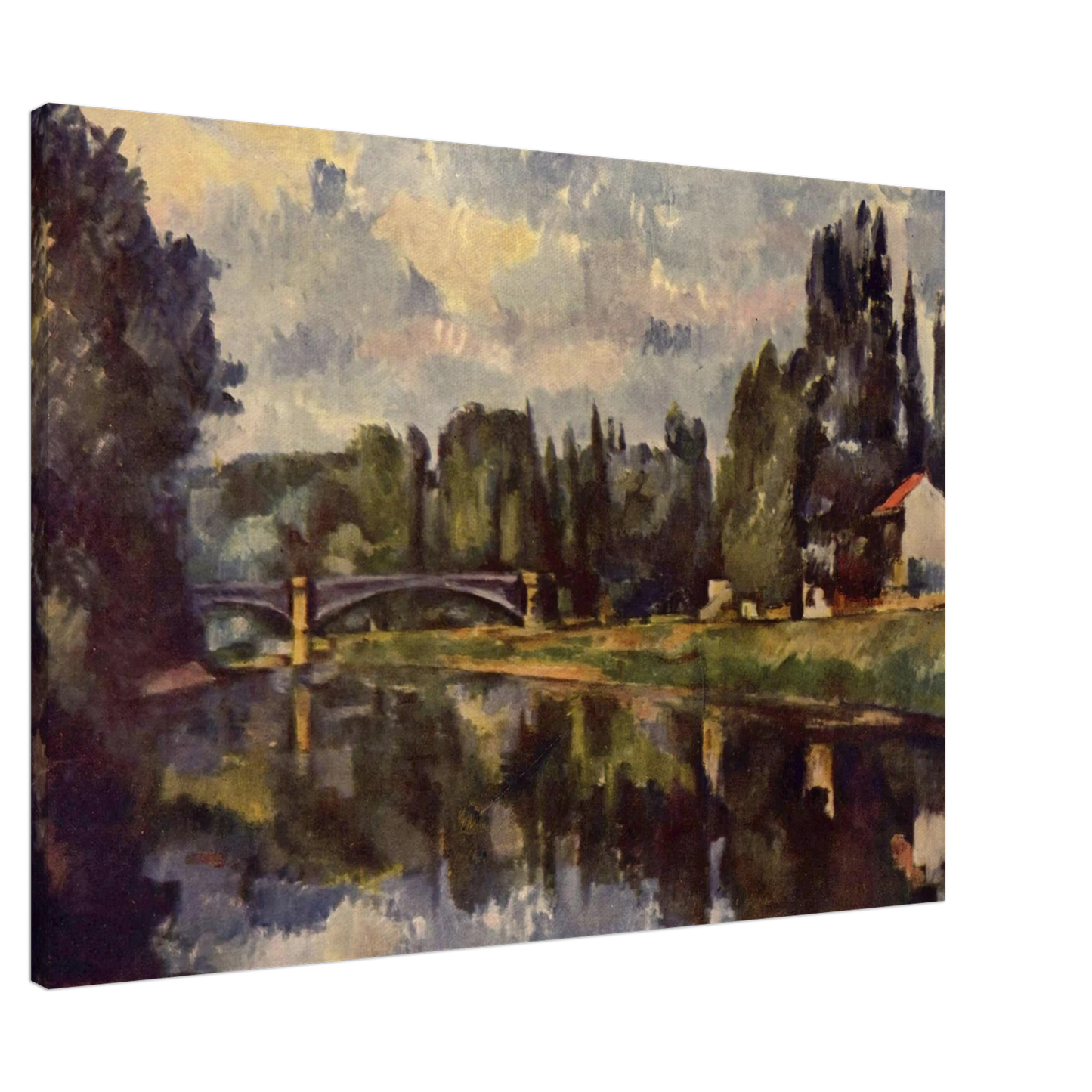 Paul Cezanne - Bridge over the Marne Canvas - 20x30 cm / 8x12 inches-canvas