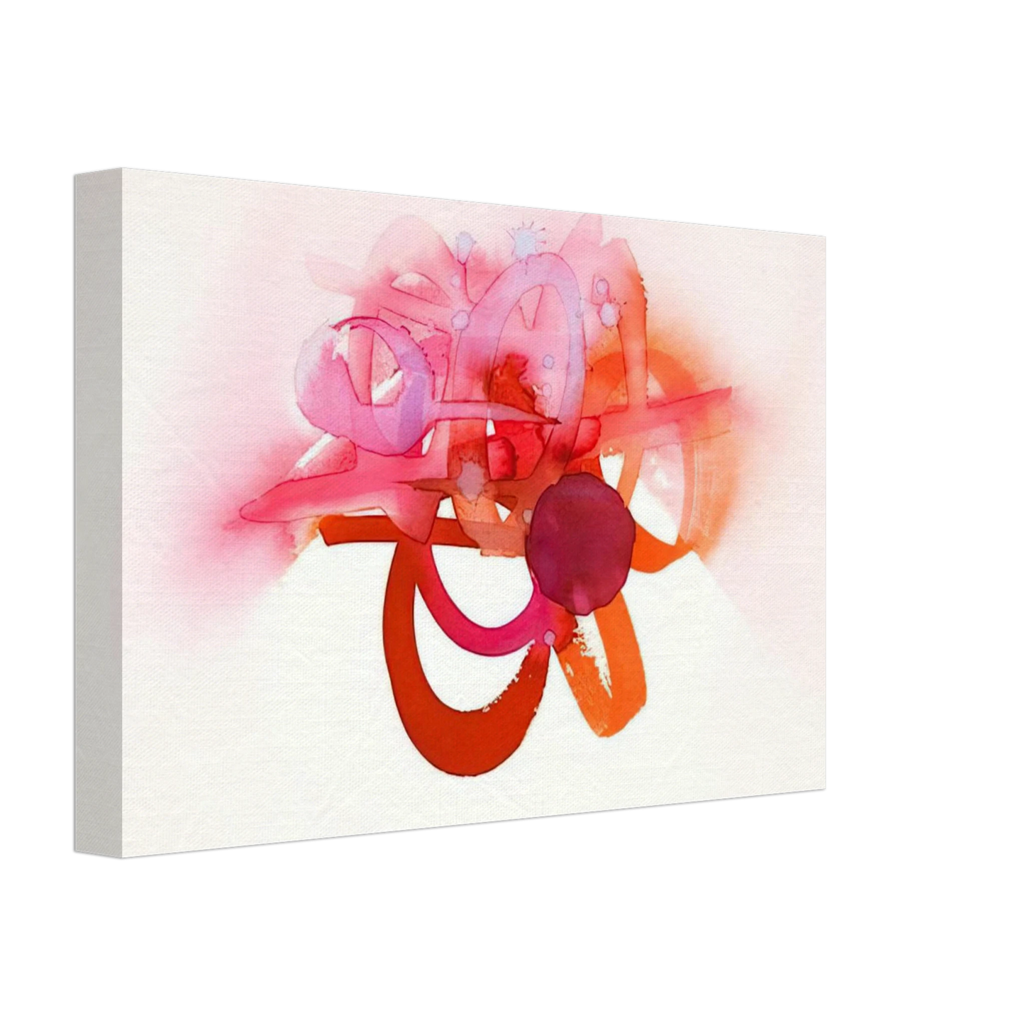 Luis Feito - UNTITLED RED ORANGE AND PINK Canvas - 70x100 cm / 28x40 inches-canvas