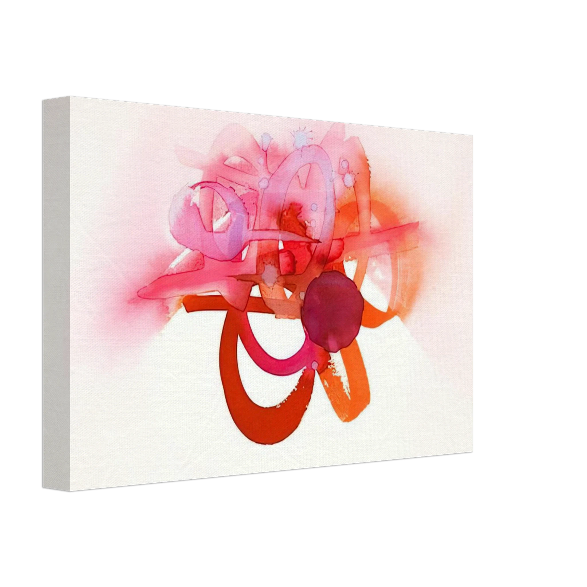 Luis Feito - UNTITLED RED ORANGE AND PINK Canvas - 70x100 cm / 28x40 inches-canvas
