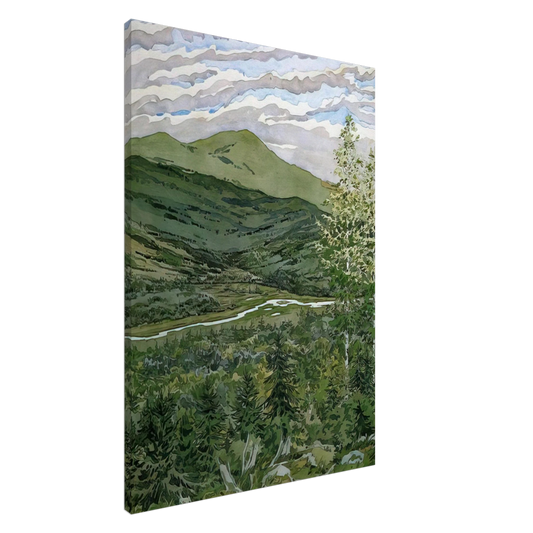 Neil Welliver - Briggs Meadow - 1977 Canvas - 20x30 cm / 8x12 inches-canvas