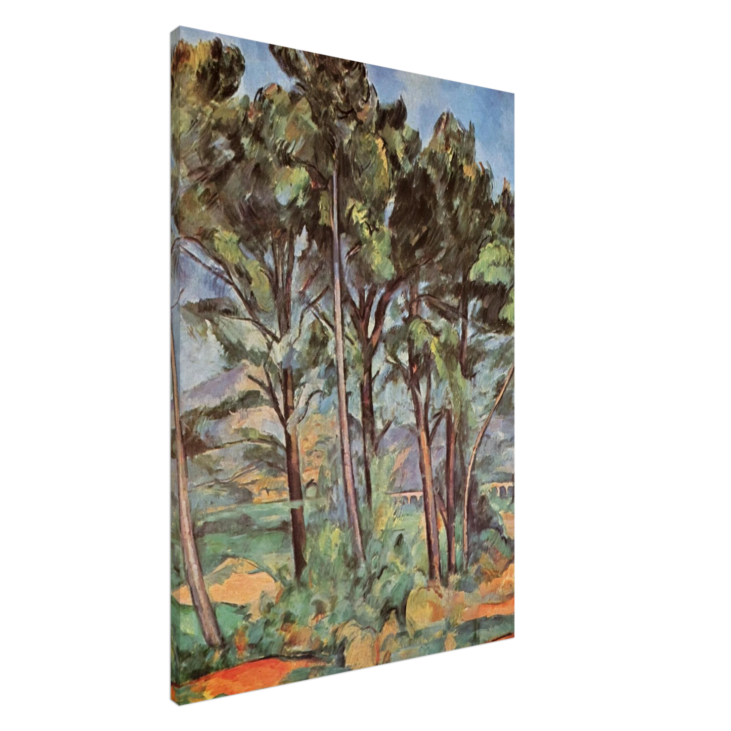 Paul Cezanne - Pine and Aqueduct Canvas - 20x30 cm / 8x12 inches-canvas