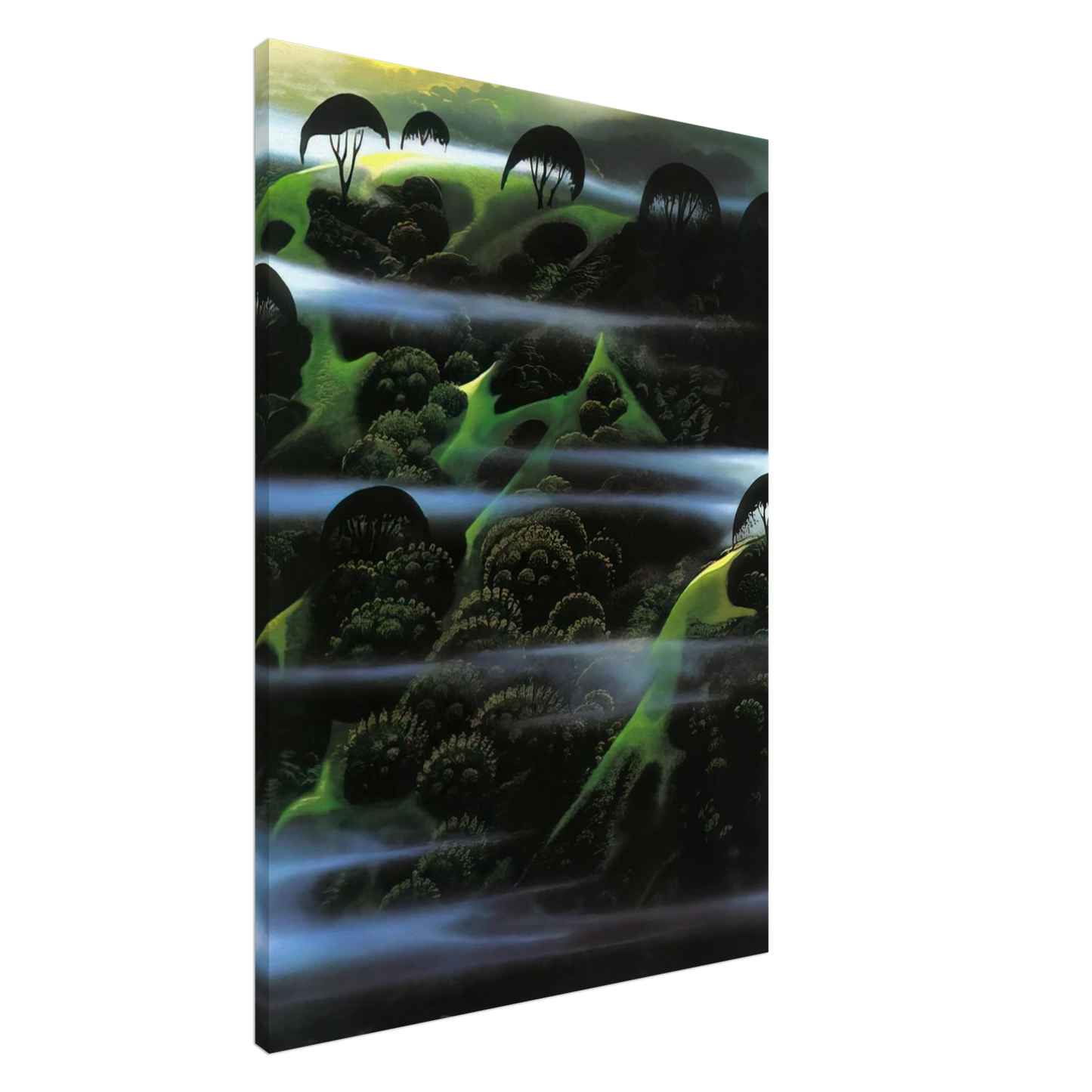 Eyvind Earle - Early Morning Fog Canvas - 20x30 cm / 8x12 inches-canvas