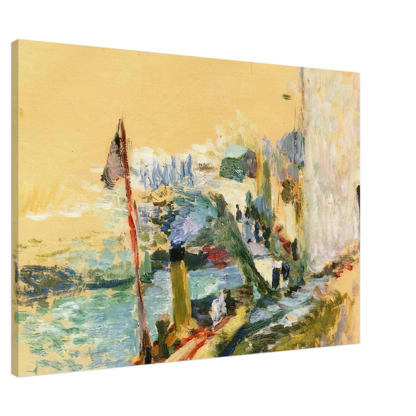 Henri Matisse - THE PORT OF BELLE ISLE SUR MER 1897 Canvas - 20x30 cm / 8x12 inches-canvas