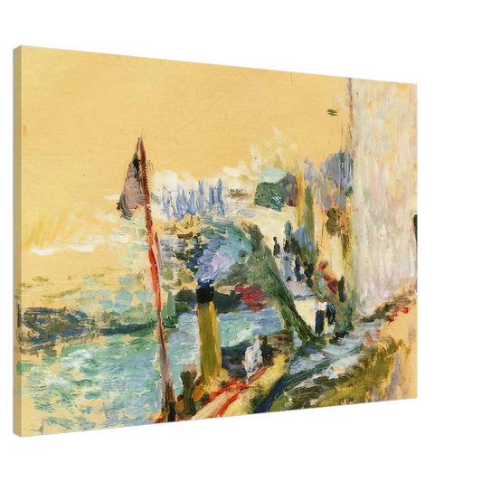 Henri Matisse - THE PORT OF BELLE ISLE SUR MER 1897 Canvas - 20x30 cm / 8x12 inches-canvas
