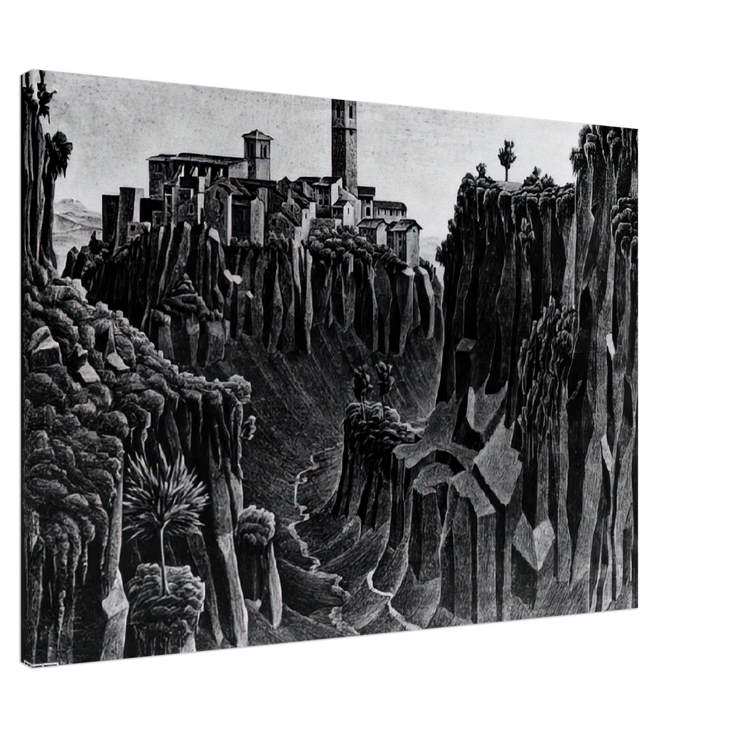 MC Escher - CIMINO BARBARANO Canvas - 20x30 cm / 8x12 inches-canvas