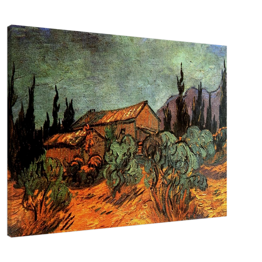 Vincent van Gogh - Wooden Sheds Canvas - 20x30 cm / 8x12 inches-canvas