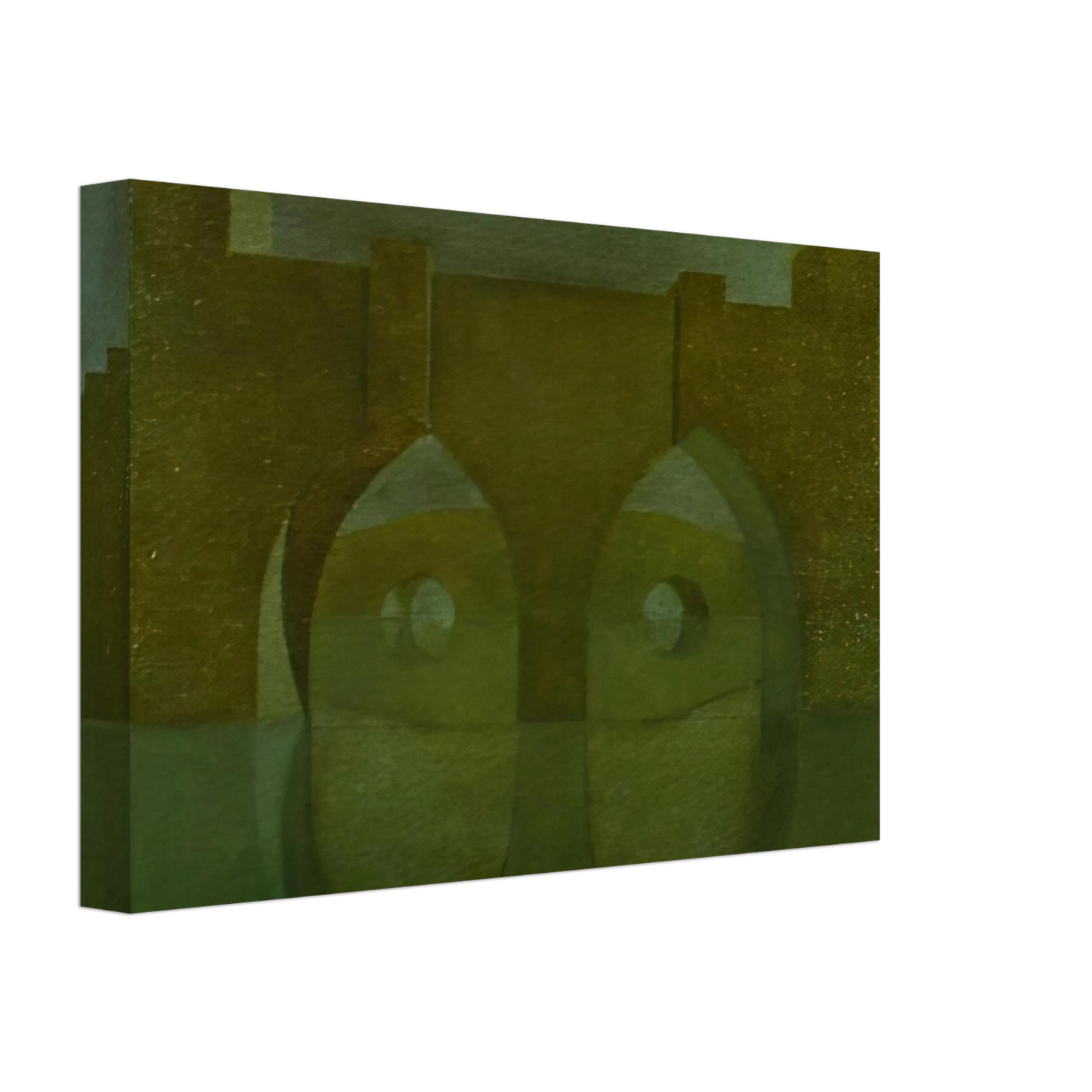 Salvador Dali - UNTITLED BRIDGE WITH REFLECTIONS SKETCH FOR A DUAL IMAGE PICTURE UNFINISHED Canvas - 40x60 cm / 16x24 inches-canvas